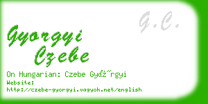 gyorgyi czebe business card